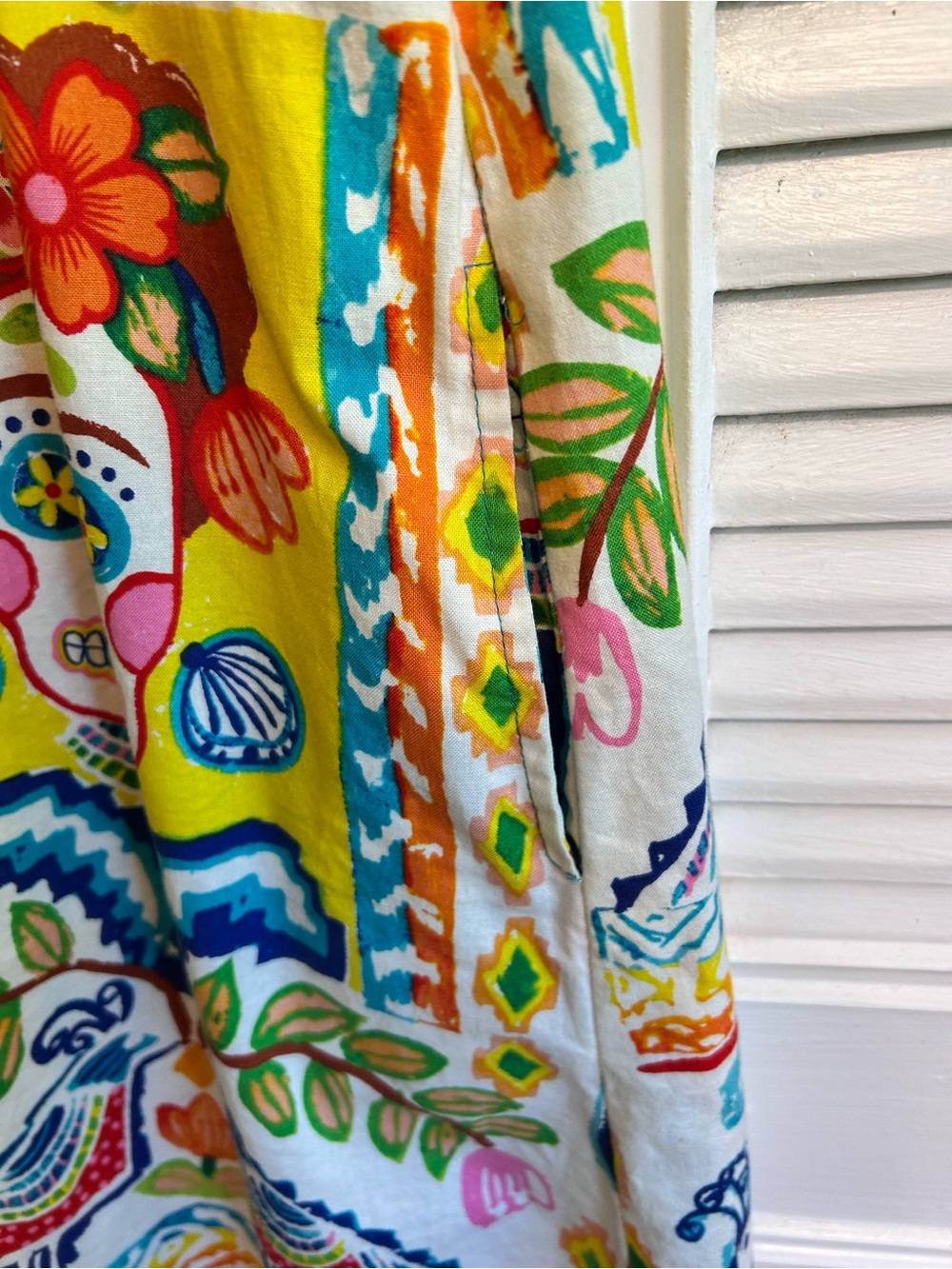 Uncle Frank Multicolor Floral & Bird Print Shift Dress - Picture 3 of 4